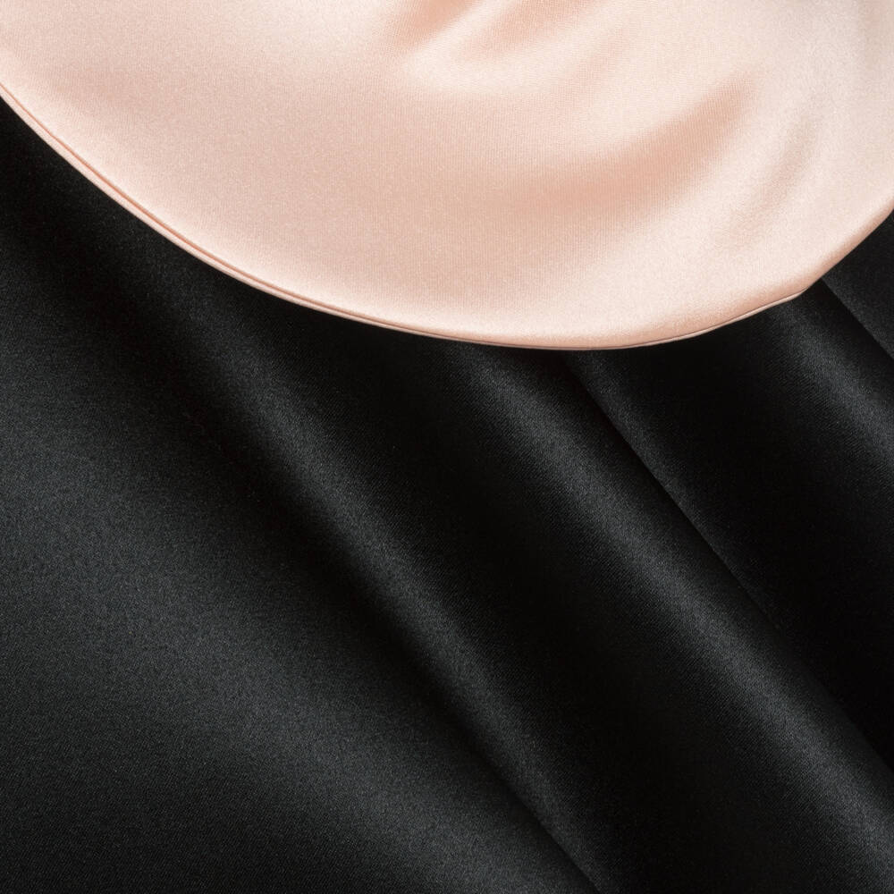 Jessie and James London-Girls Satin Black Floral Delight Dress | Childrensalon Outlet