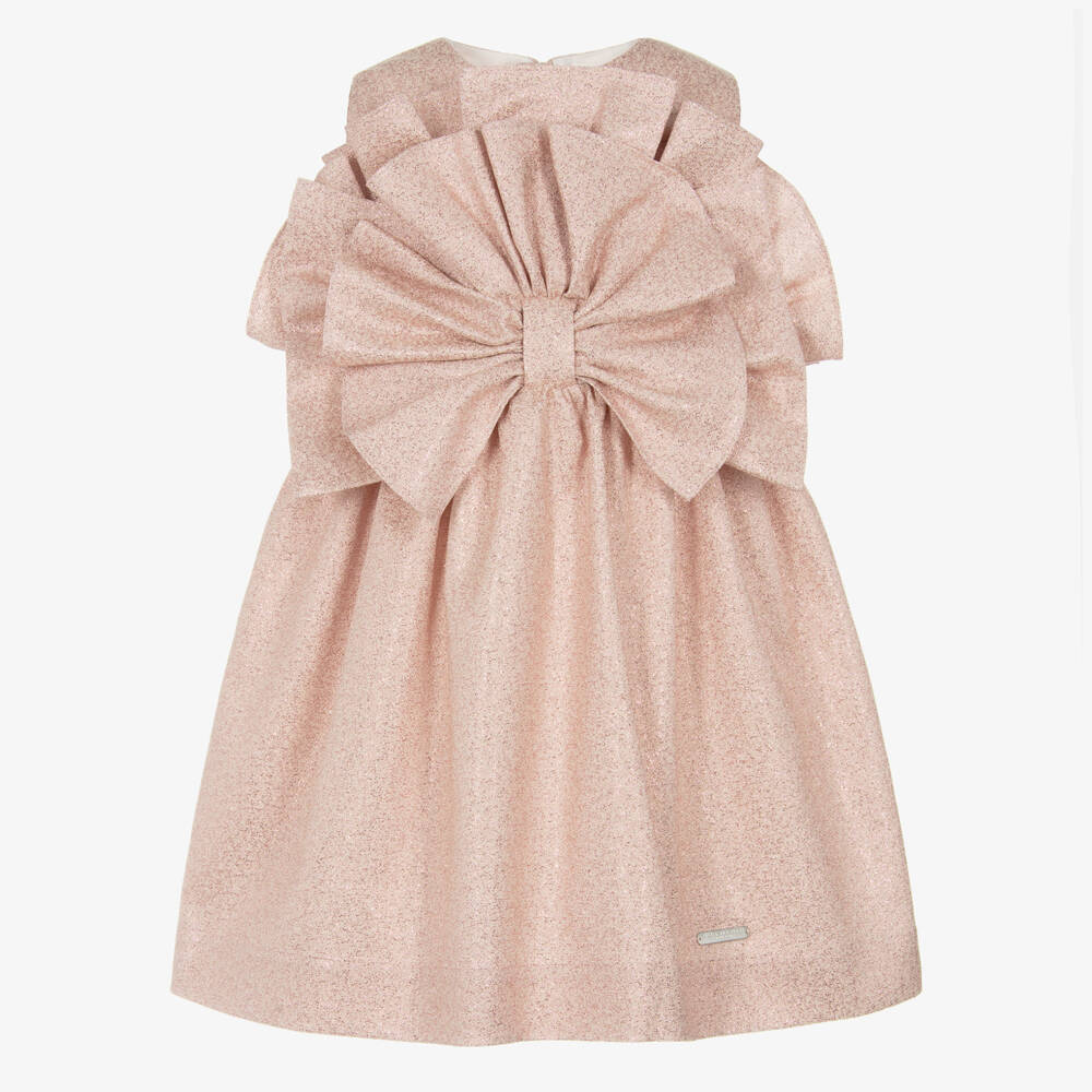 Jessie and James London-Girls Shimmering Rosette Gown | Childrensalon Outlet