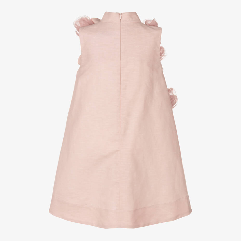 Jessie and James London-Girls Soft Pink Floral Frock | Childrensalon Outlet