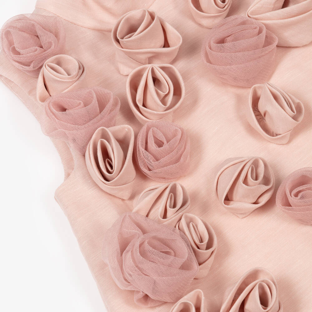 Jessie and James London-Girls Soft Pink Floral Frock | Childrensalon Outlet