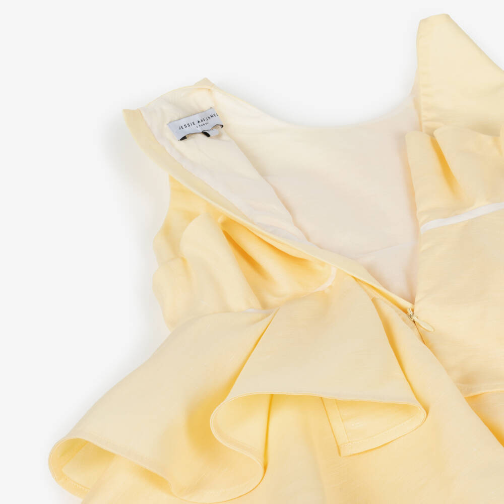 Jessie and James London-Girls Sunlit Cotton & Hemp Frock | Childrensalon Outlet