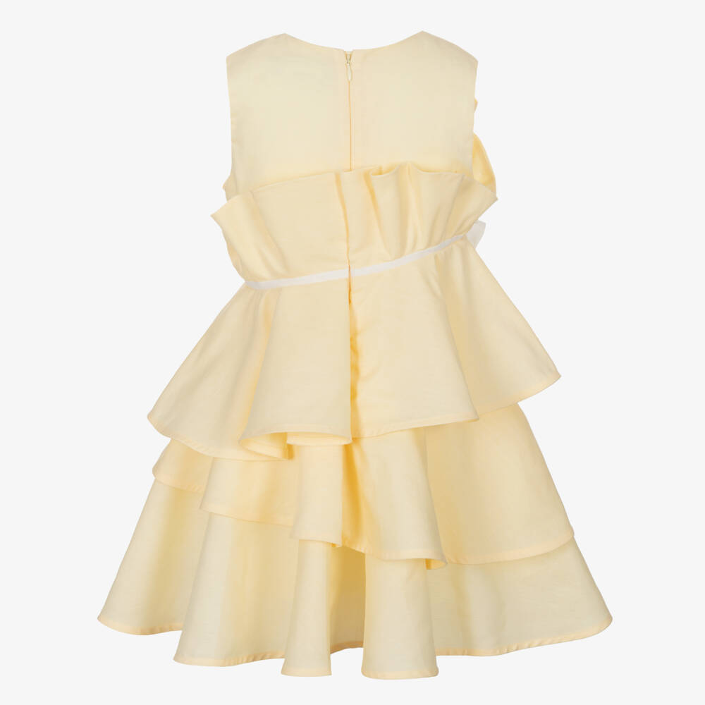 Jessie and James London-Girls Sunlit Cotton & Hemp Frock | Childrensalon Outlet