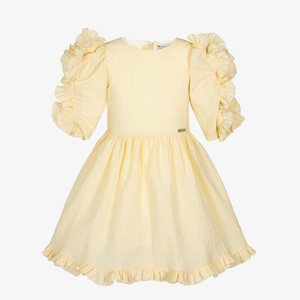 Jessie and James London-Платье из жатки с оборками для девочек Солнечное | Childrensalon Outlet