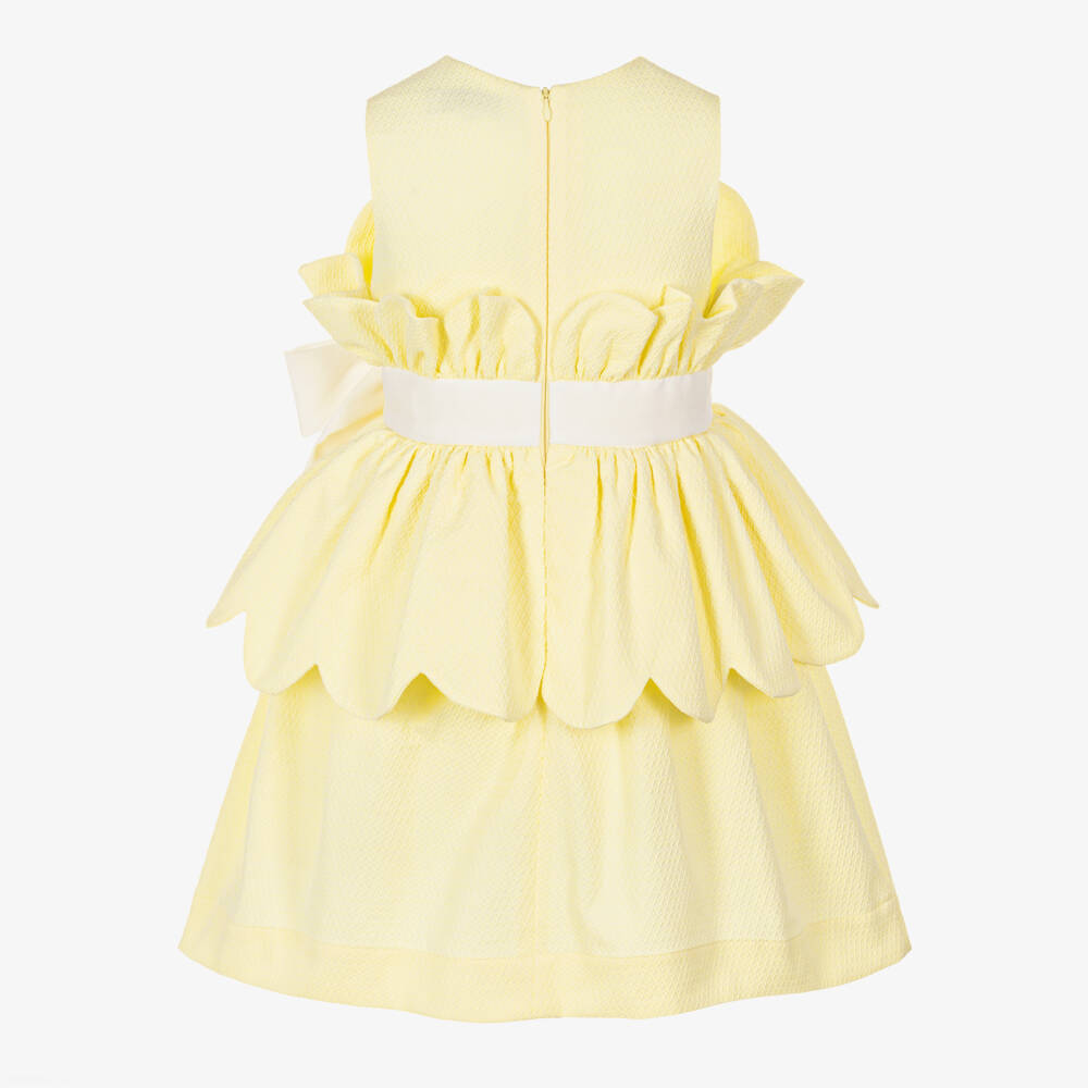 Jessie and James London-Girls Sunshine Scallop Ruffle Frock | Childrensalon Outlet