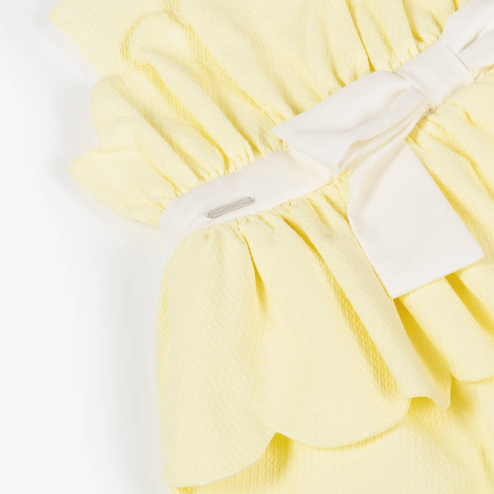 Jessie and James London-Girls Sunshine Scallop Ruffle Frock | Childrensalon Outlet