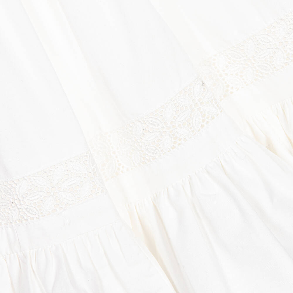Jessie and James London-فستان قطن فوال لون أبيض | Childrensalon Outlet