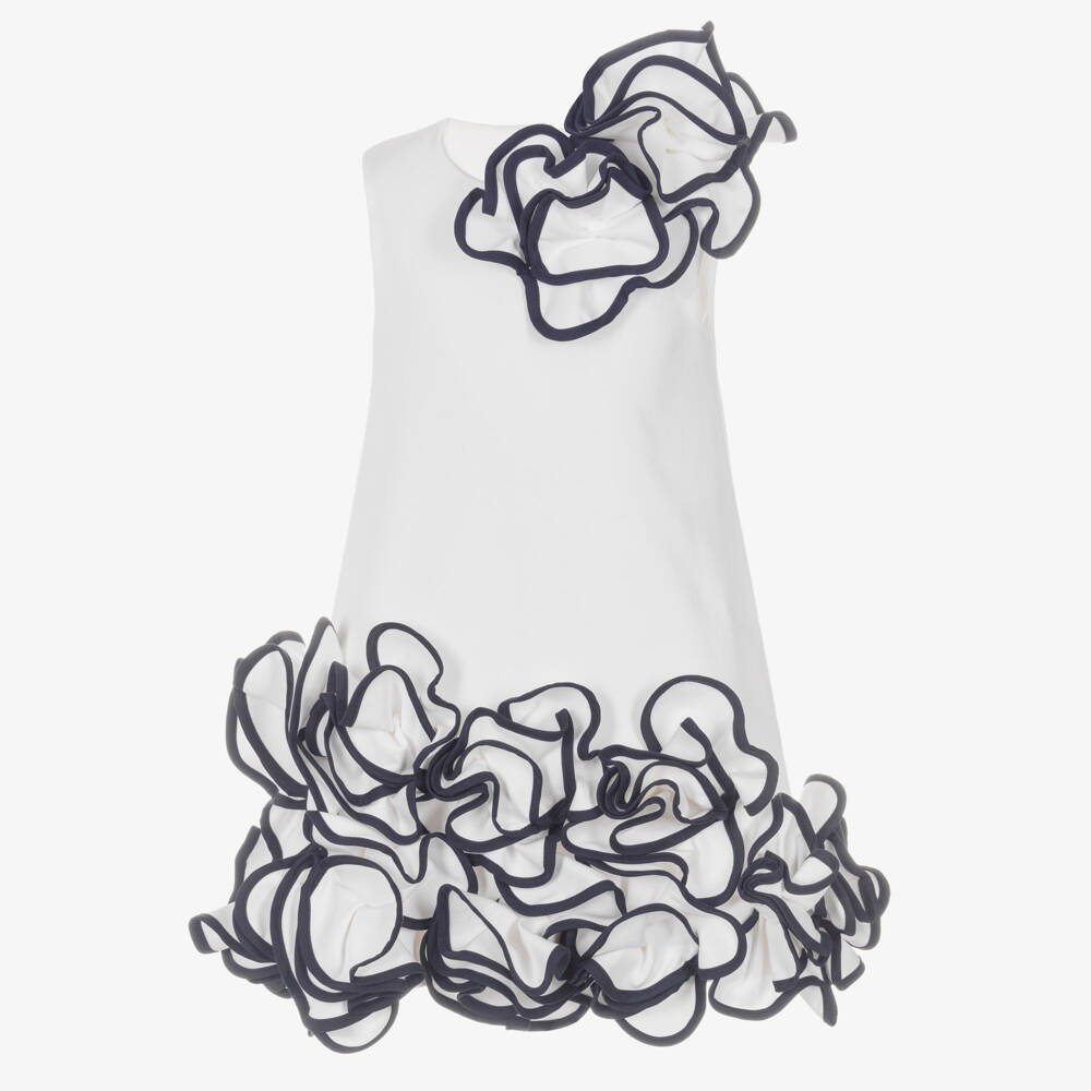 Jessie and James London-Girls White Ruffle Dress | Childrensalon Outlet