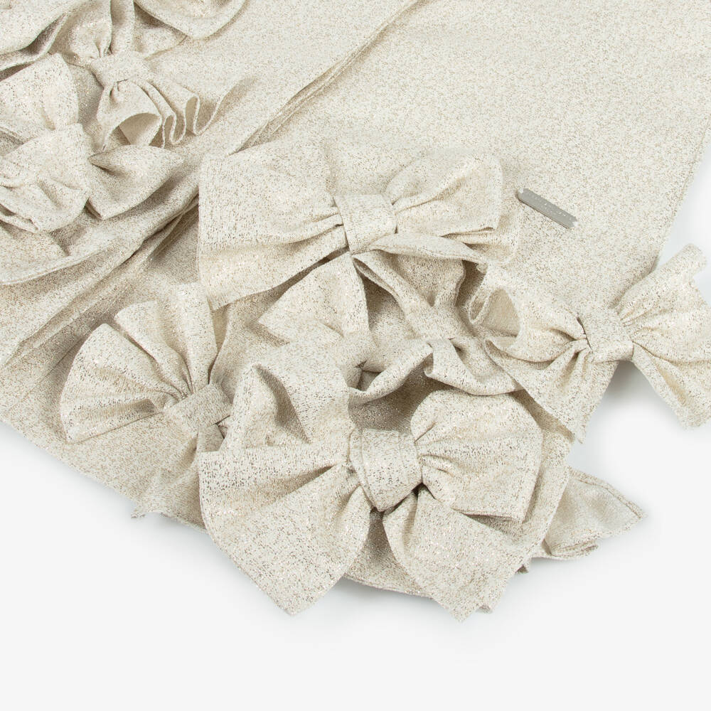 Jessie and James London-Golden Bow Accent Dress for Girls | Childrensalon Outlet