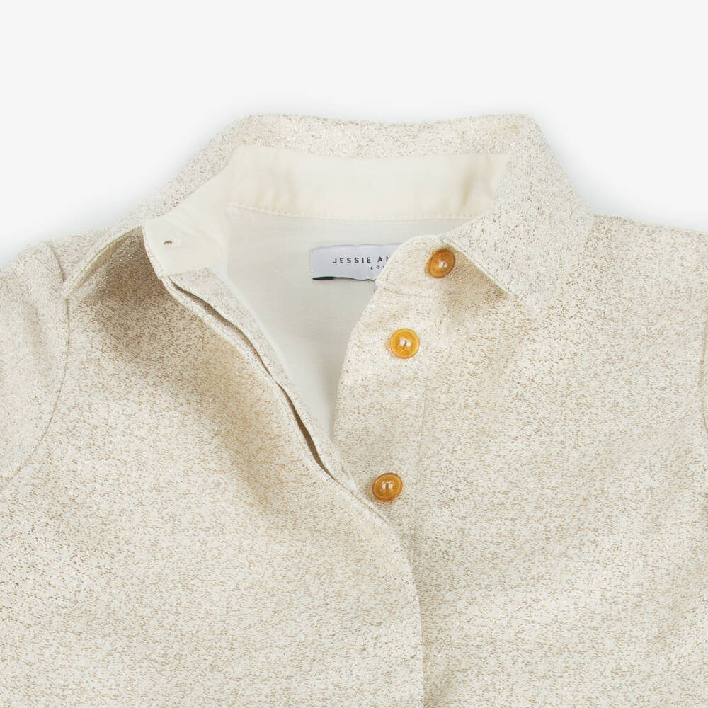 Jessie and James London-Golden Bow Accent Dress for Girls | Childrensalon Outlet