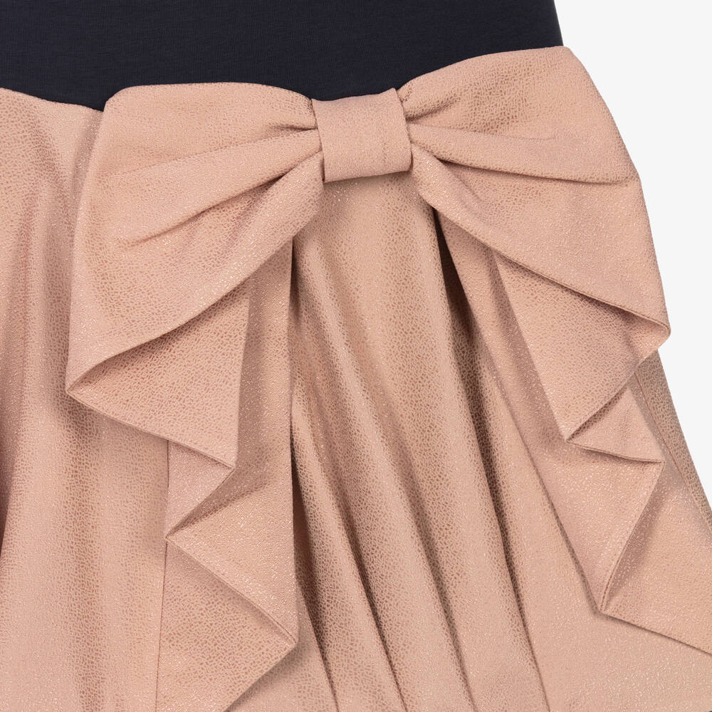 Jessie and James London-Navy Blue & Pink Jacquard Dress | Childrensalon Outlet