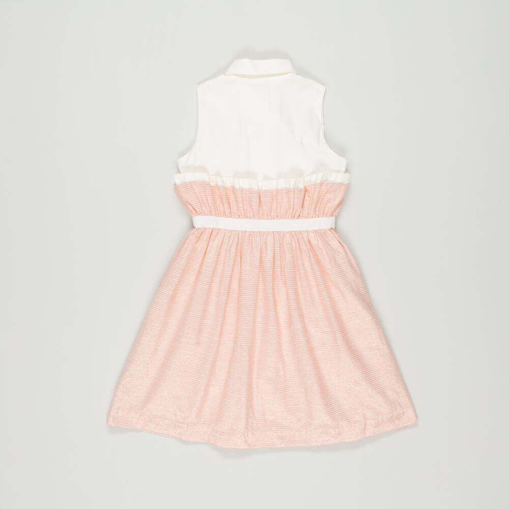 Jessie and James London-Preloved Girls Pink Striped Cotton Dress (12 years) | Childrensalon Outlet