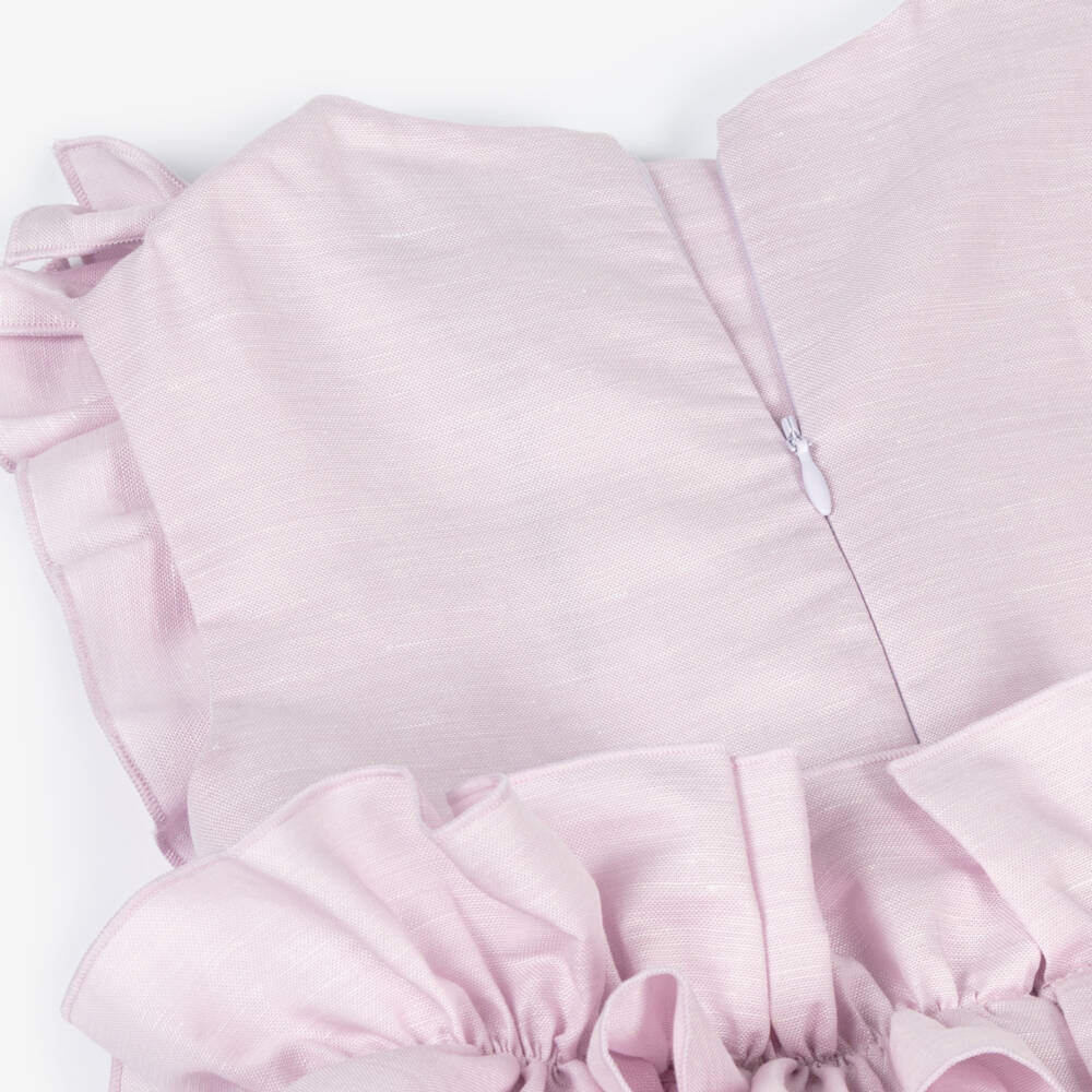 Jessie and James London-Youthful Lilac Linen Dream Dress | Childrensalon Outlet