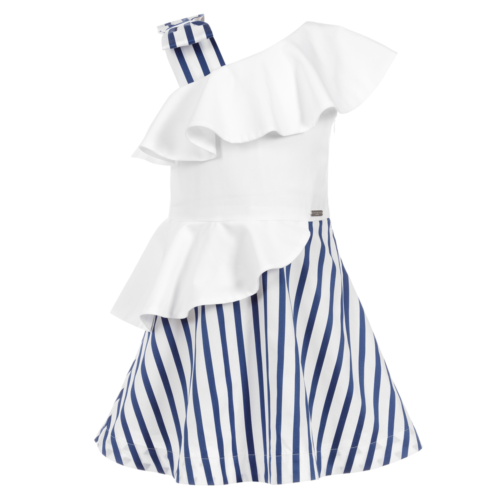 Jessie and James London - Girls Cotton Frill Dress | Childrensalon