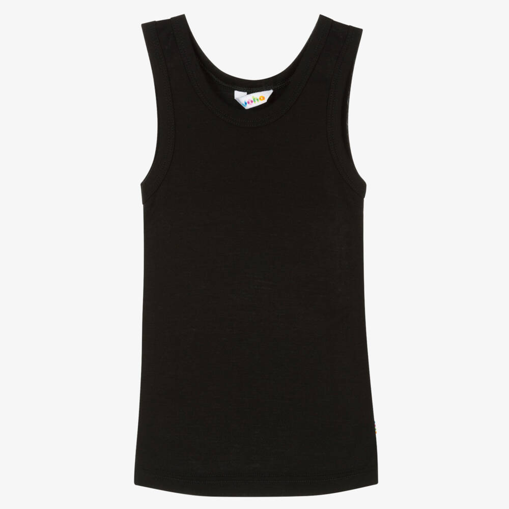 Joha-Black Merino Wool & Silk Vest | Childrensalon Outlet
