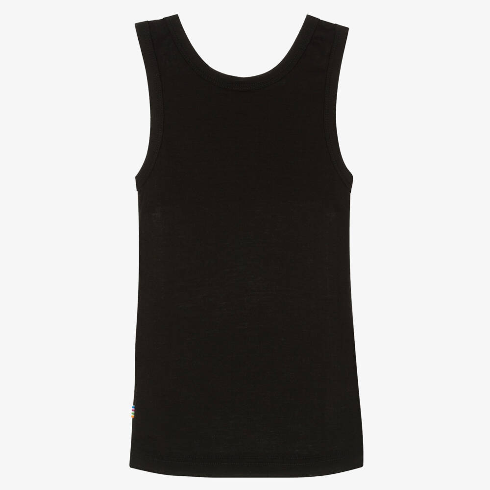 Joha-Black Merino Wool & Silk Vest | Childrensalon Outlet