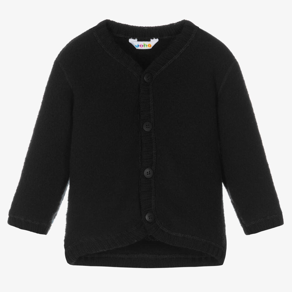 Joha-Black Thermal Wool Cardigan | Childrensalon Outlet