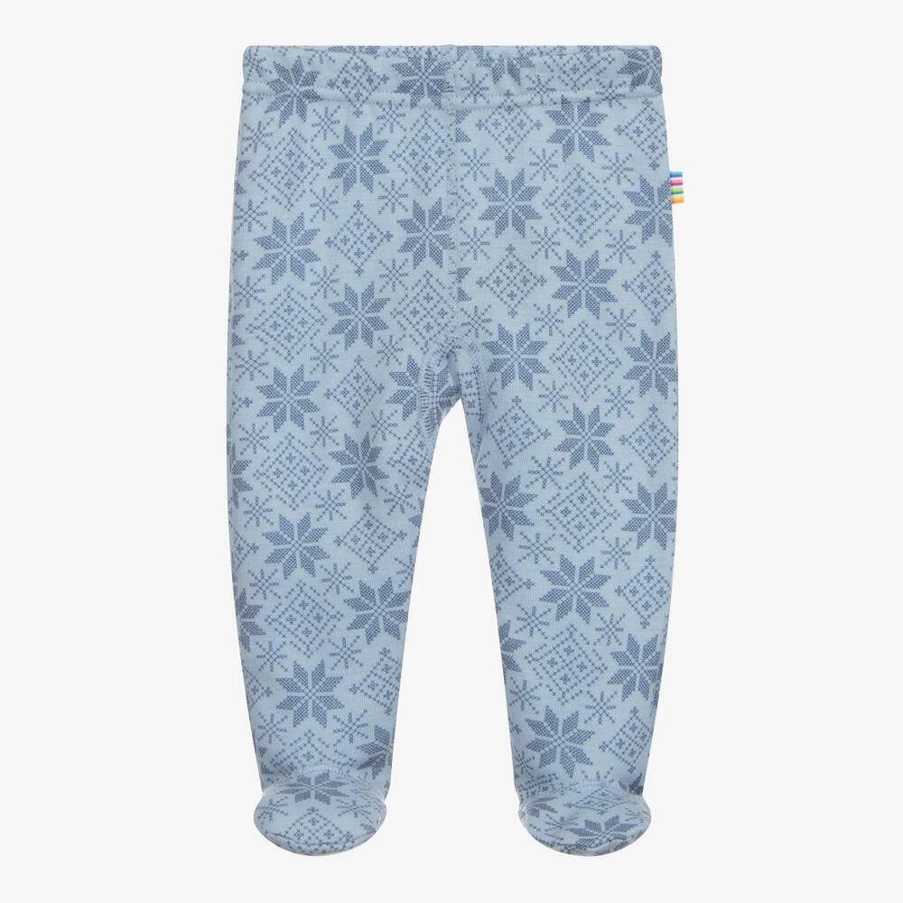 Joha - Blue Leggings with Feet | Childrensalon