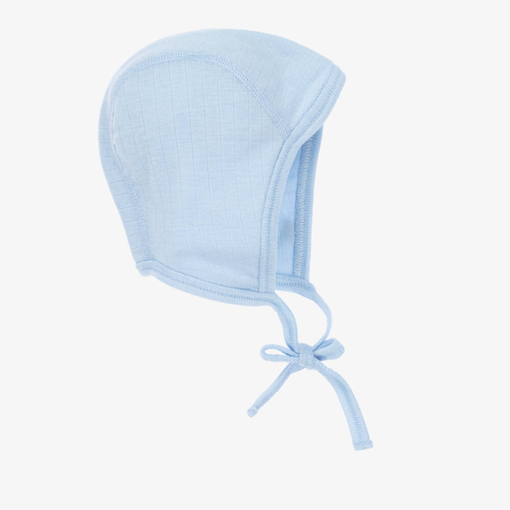 Joha-Blue Merino Wool Bonnet | Childrensalon Outlet