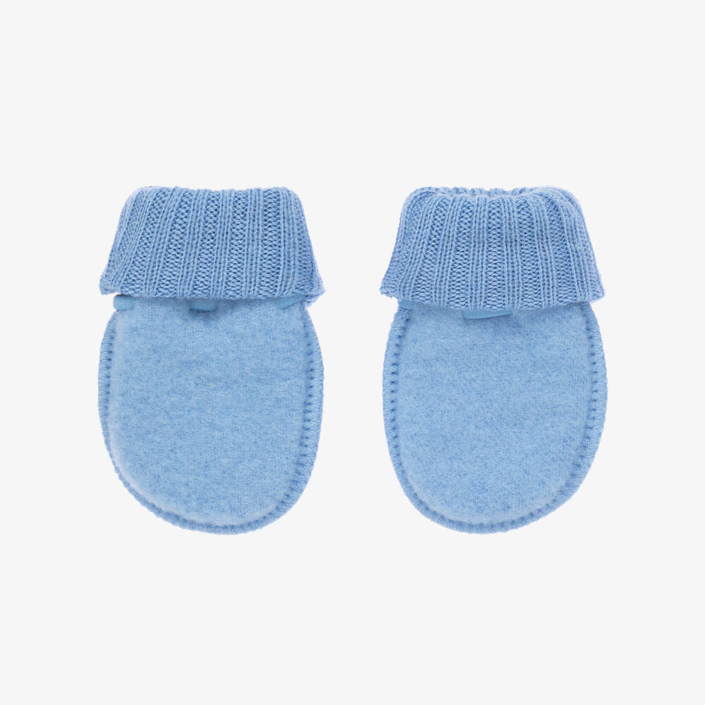 Joha-Blue Merino Wool Mittens | Childrensalon Outlet