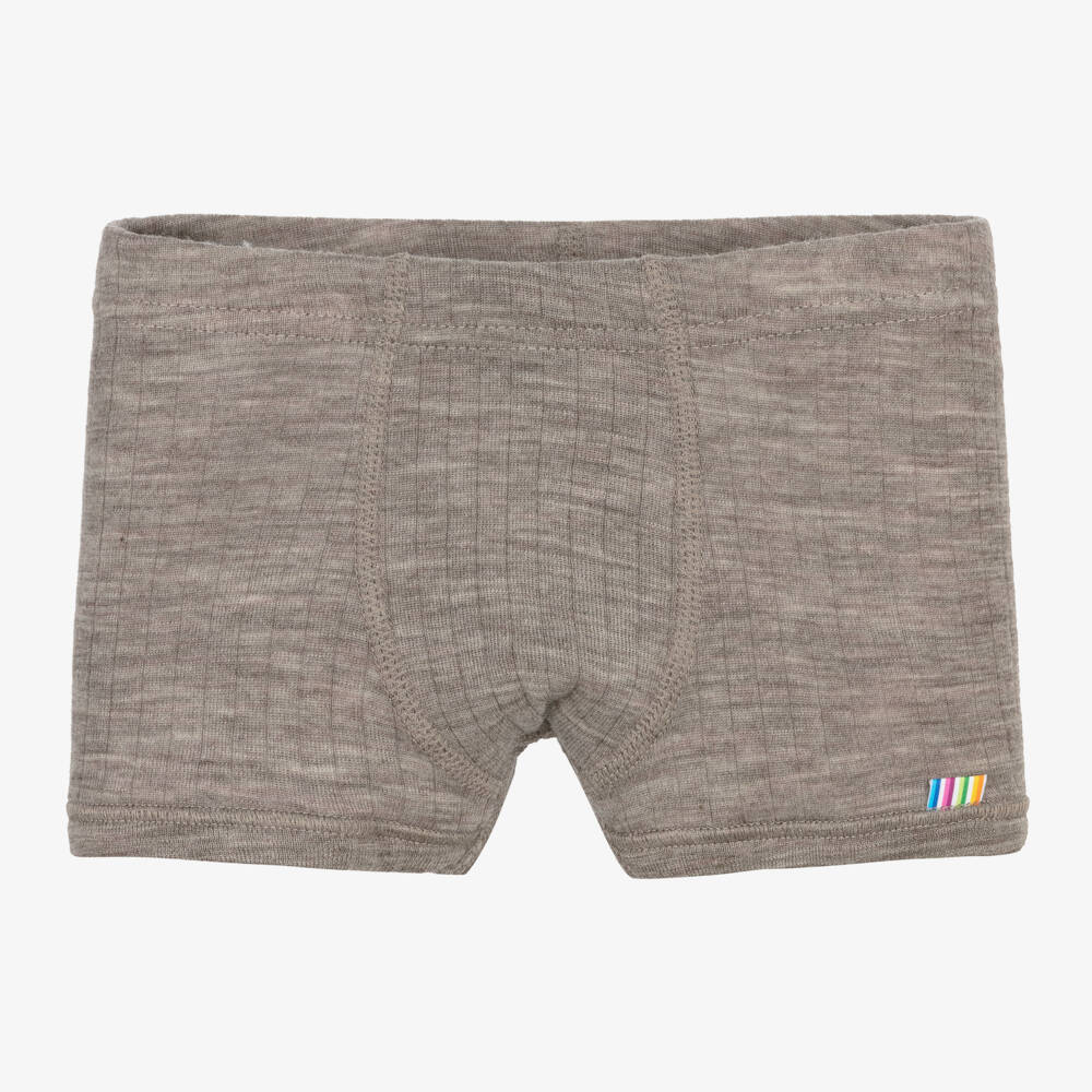 Joha-Boys Beige Merino Wool Boxer Shorts | Childrensalon Outlet