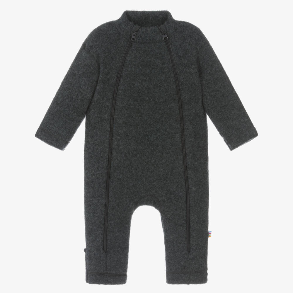 Joha-Boys Charcoal Wool Zip Romper | Childrensalon Outlet