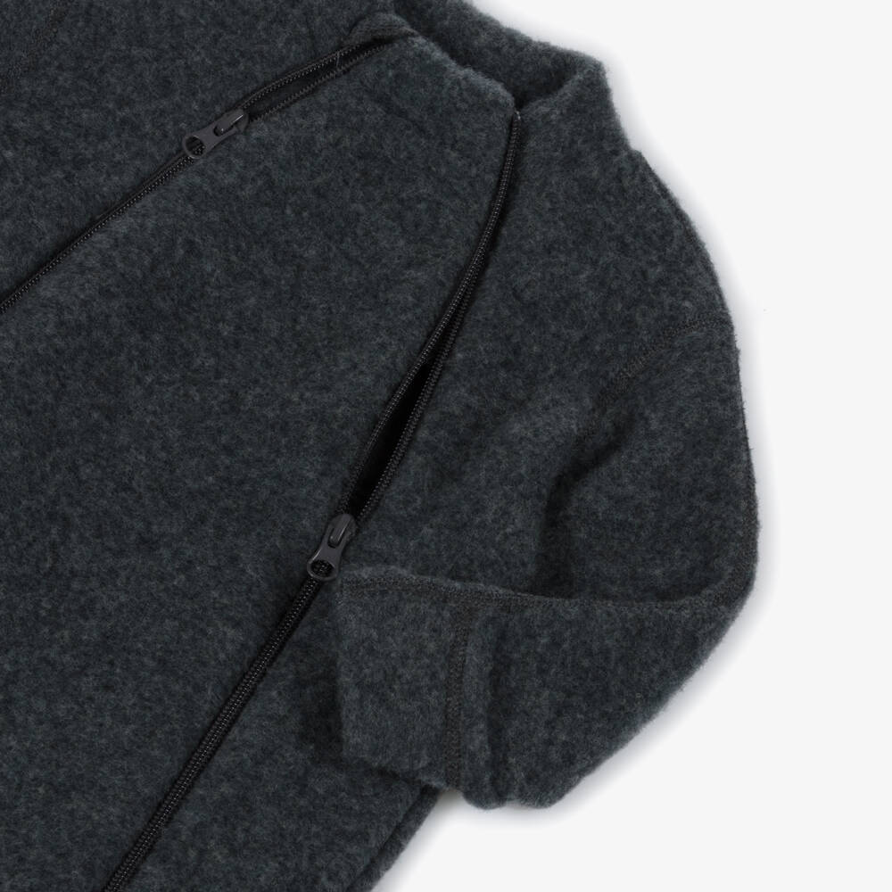 Joha-Boys Charcoal Wool Zip Romper | Childrensalon Outlet