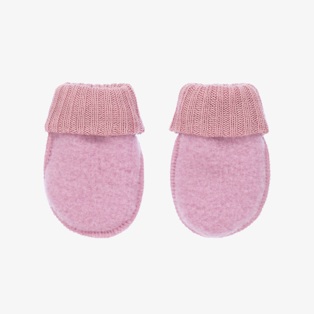Joha-Girls Dark Pink Merino Wool Mittens | Childrensalon Outlet