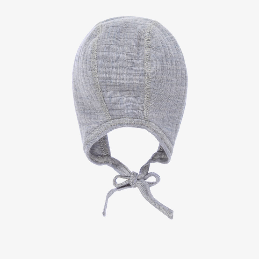Joha-Grey Merino Wool Bonnet | Childrensalon Outlet