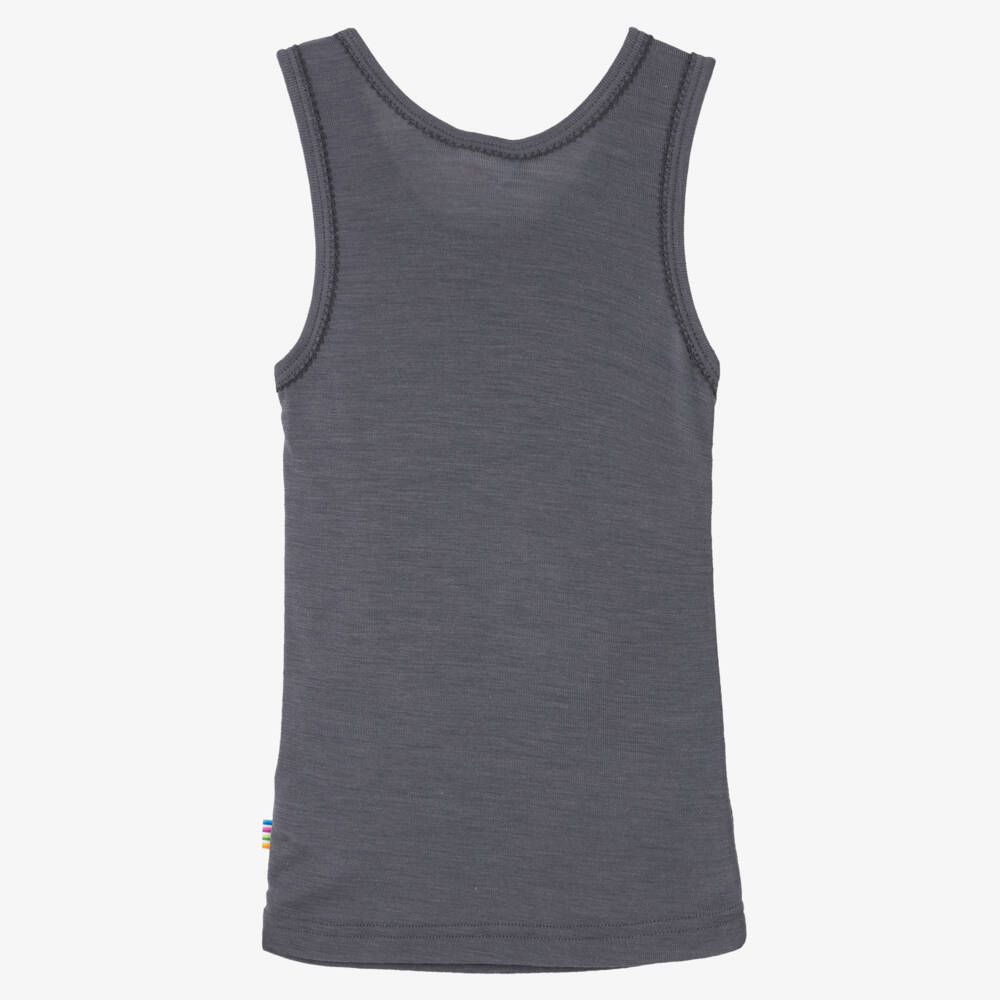 Joha-Grey Merino Wool Silk Vest | Childrensalon Outlet