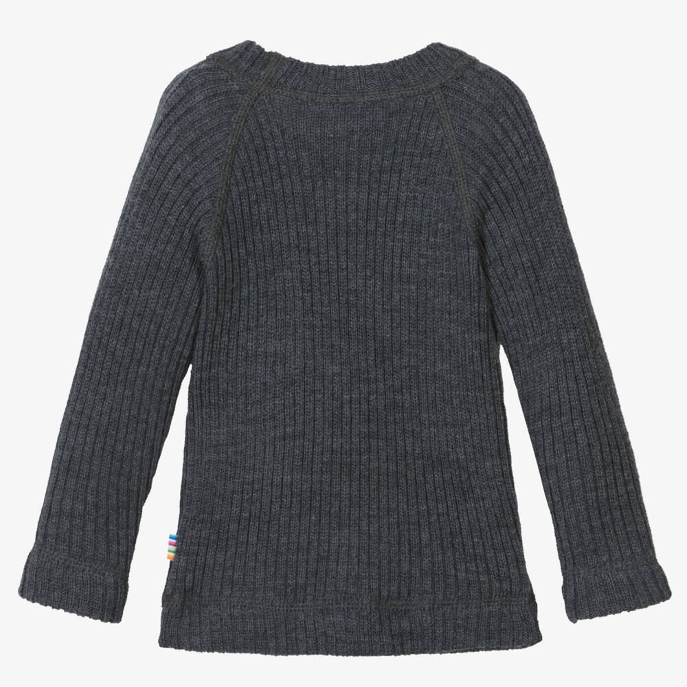 Joha-Grey Merino Wool Thermal Sweater | Childrensalon Outlet