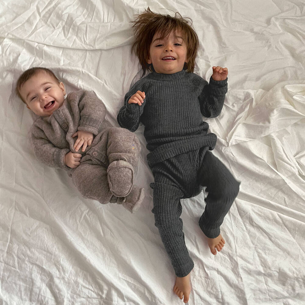 Joha-Grey Merino Wool Thermal Sweater | Childrensalon Outlet