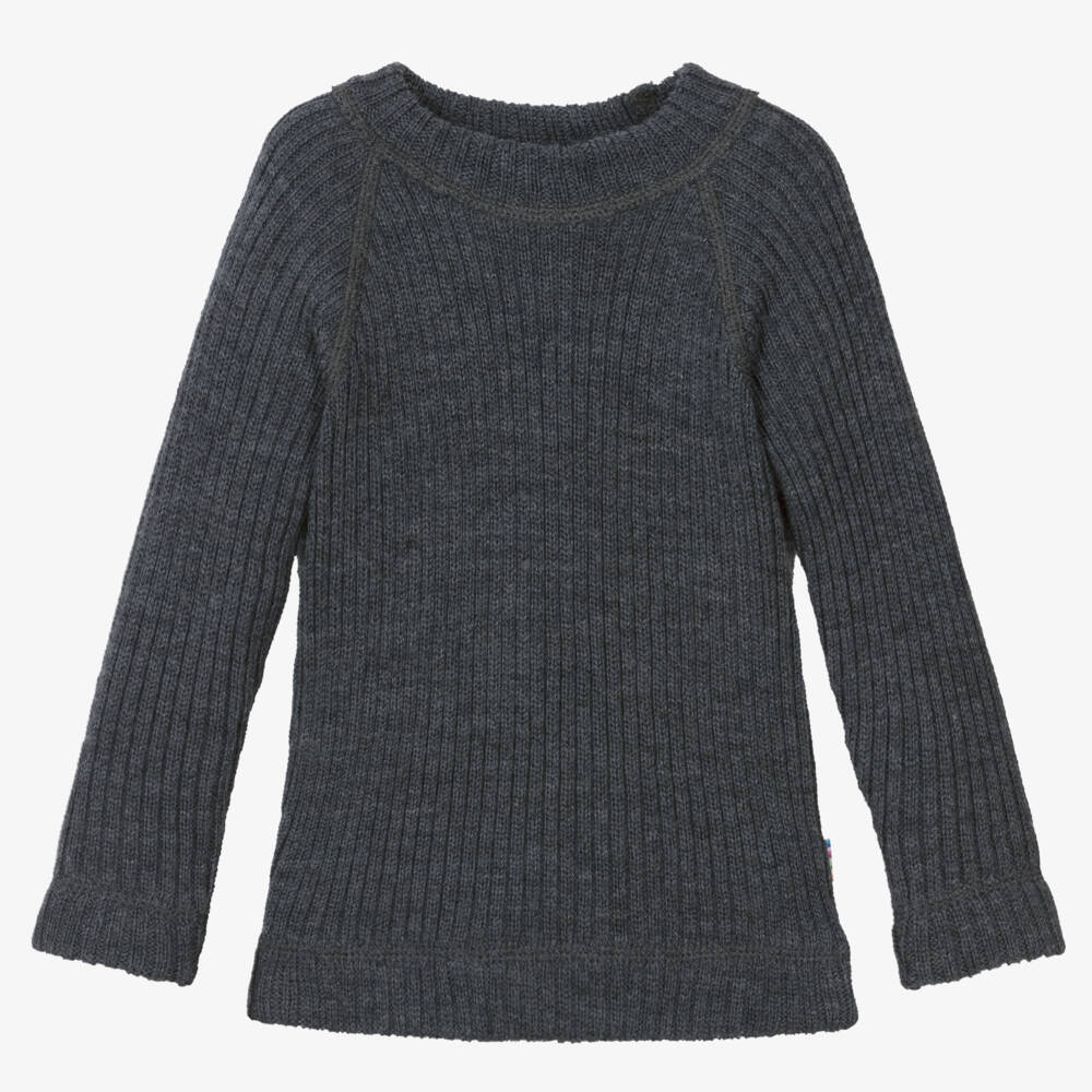 Joha-Grey Merino Wool Thermal Sweater | Childrensalon Outlet