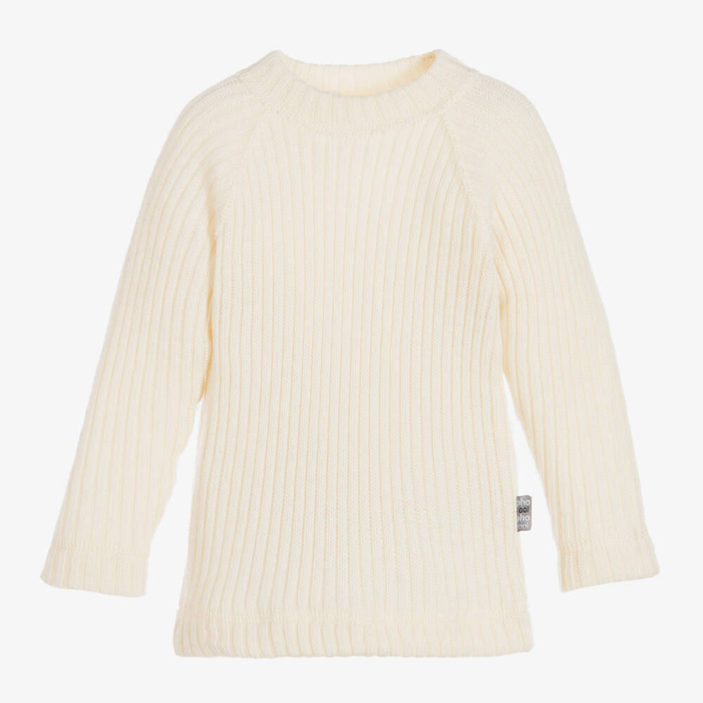 Joha-Ivory Merino Wool Sweater | Childrensalon Outlet