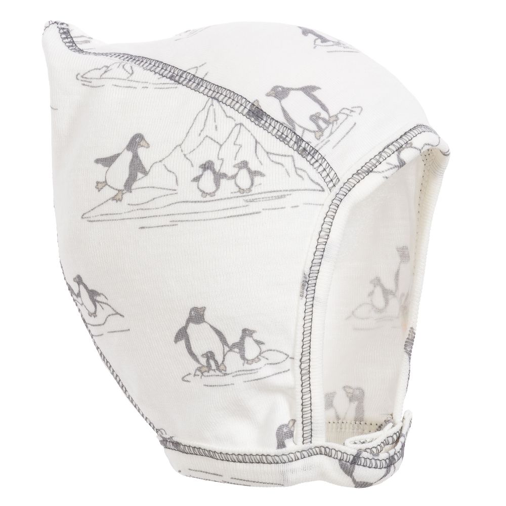 Joha - Ivory Thermal Wool Baby Bonnet | Childrensalon