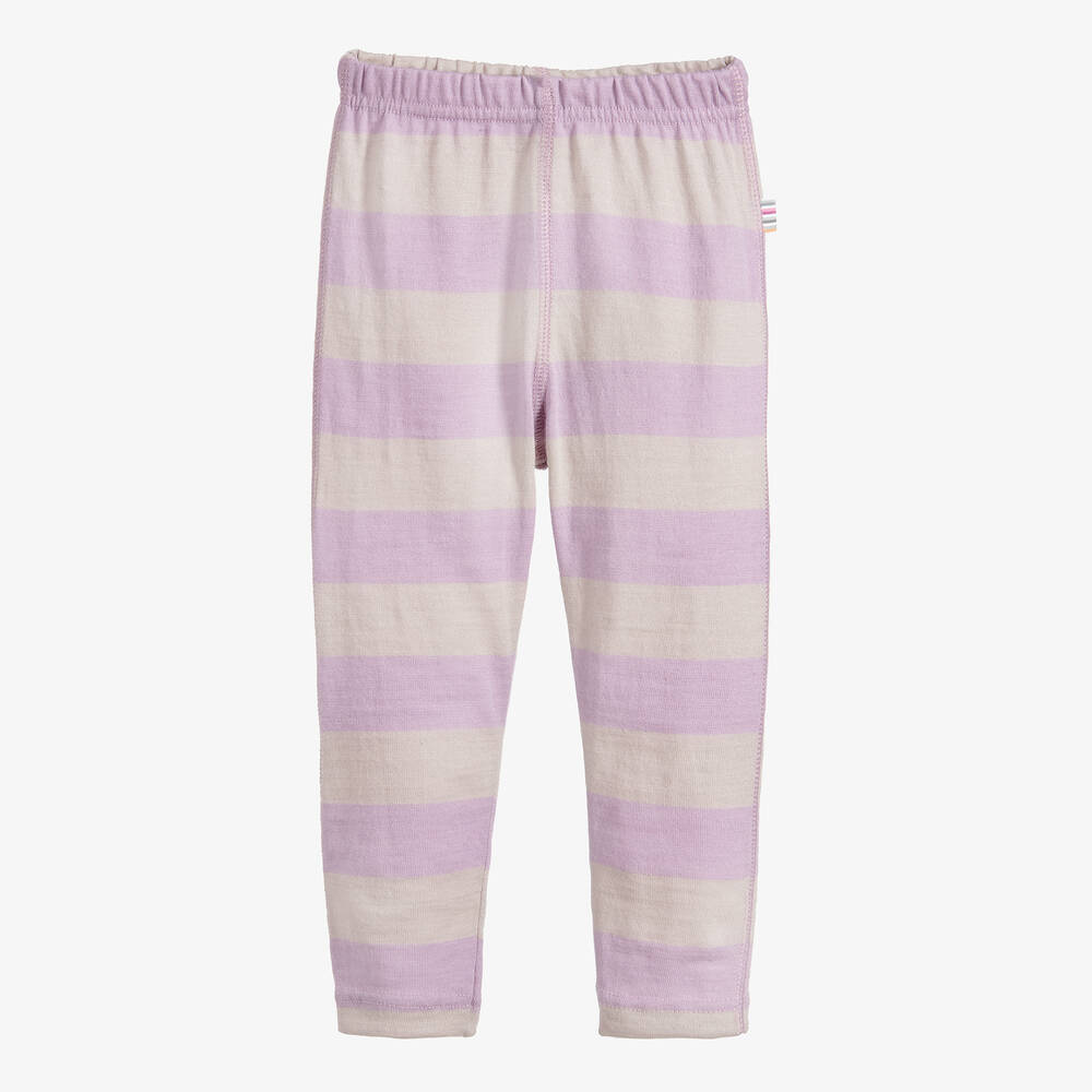 Joha - Pink & Grey Wool Leggings | Childrensalon