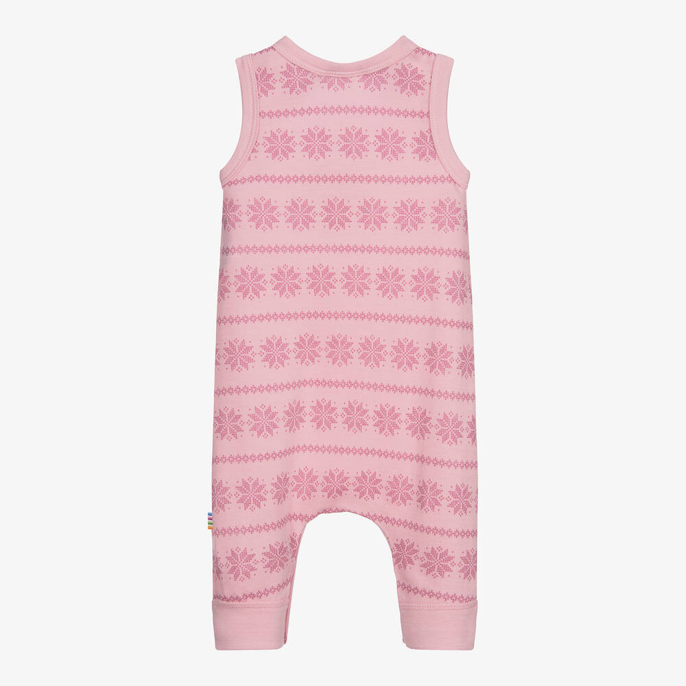 Joha-Pink Merino Wool Romper Suit | Childrensalon Outlet