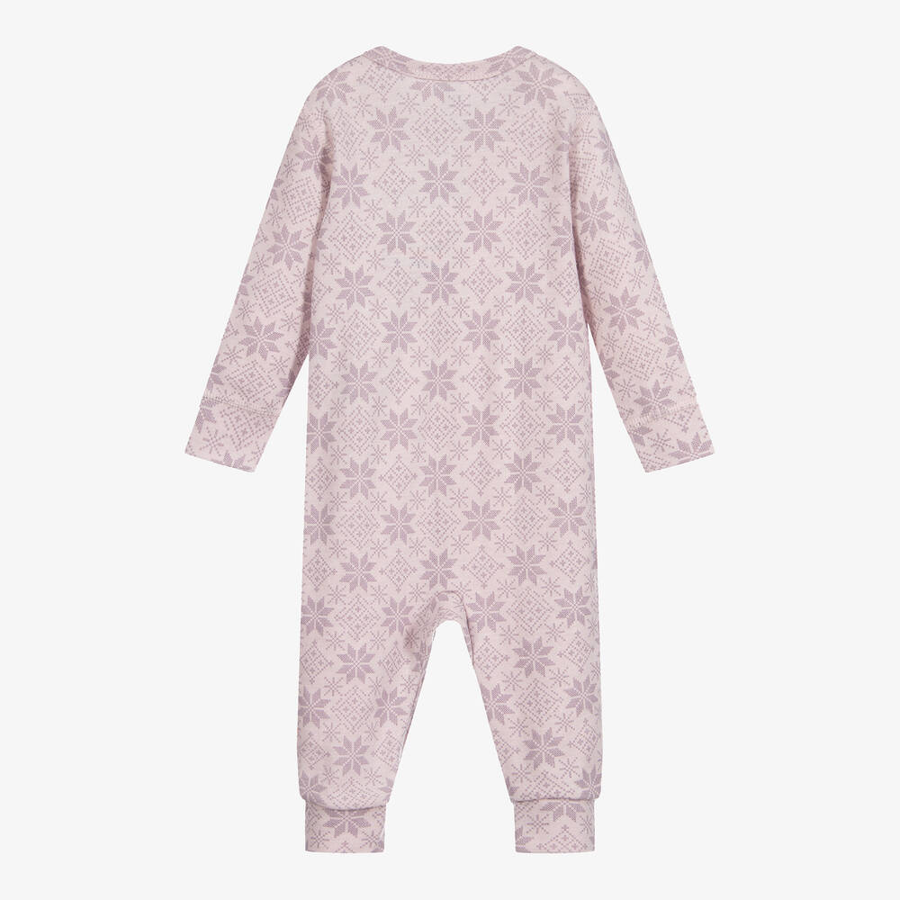 Joha Pink Merino Wool Romper Suit Childrensalon Outlet