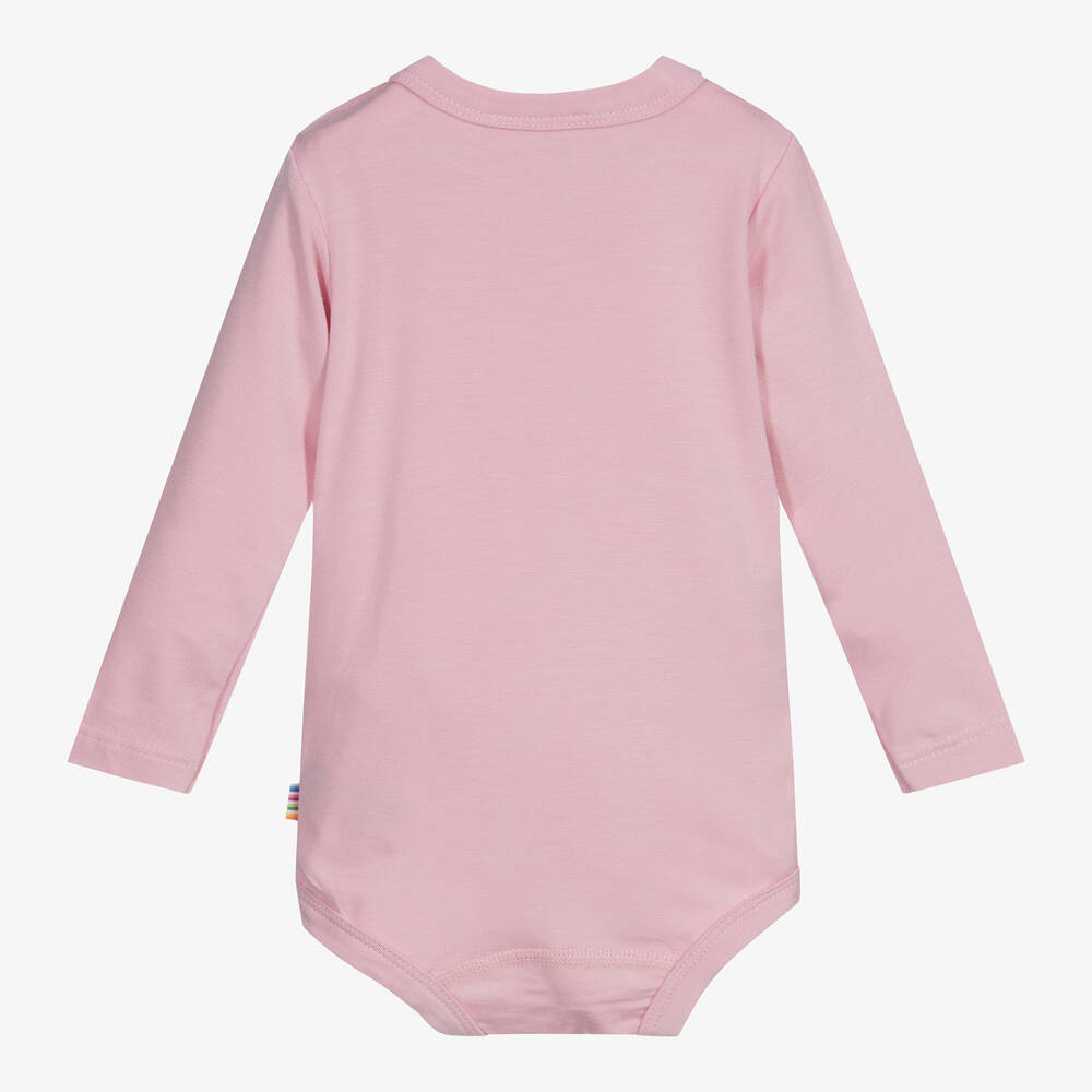 Joha-Розовое боди из органического бамбука | Childrensalon Outlet
