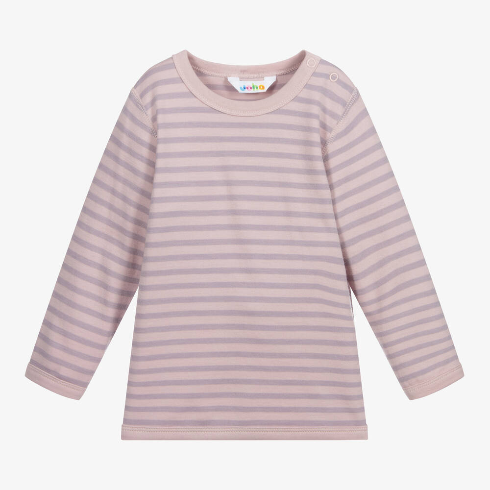 Joha - Pink Stripe Thermal Baby Top | Childrensalon
