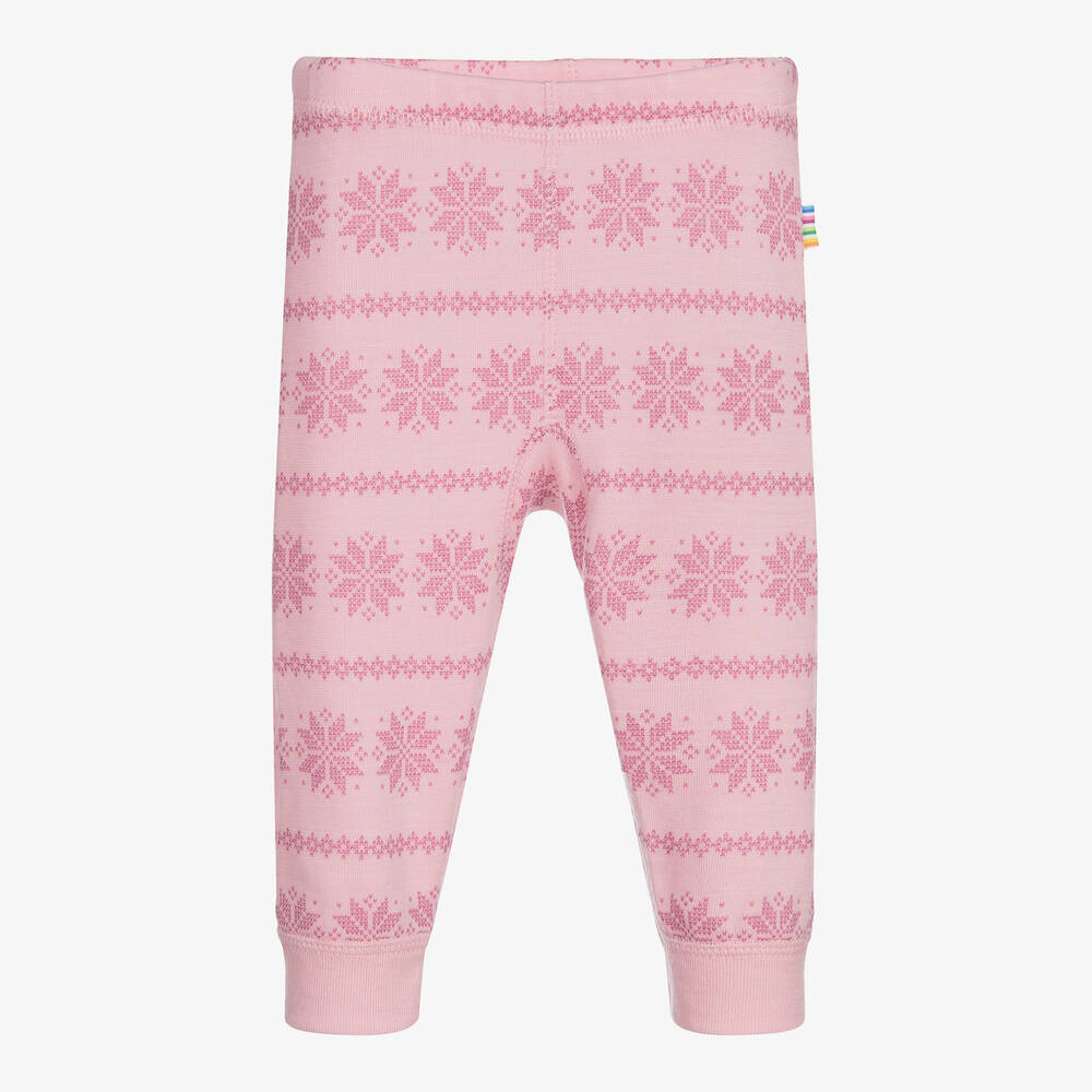 Joha - Pink Thermal Wool Leggings | Childrensalon