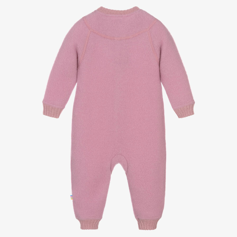 Joha-Pink Thermal Wool Romper | Childrensalon Outlet