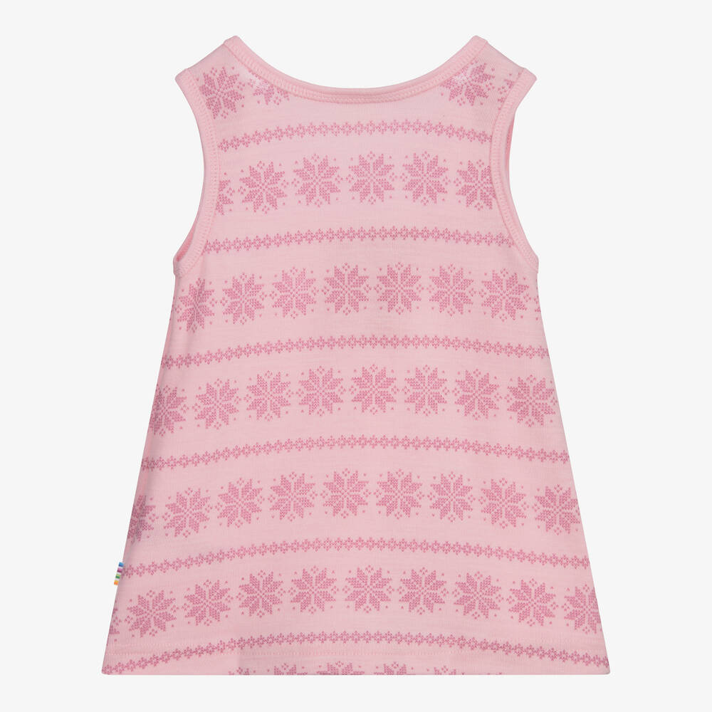 Joha-Pink Wool Baby Pinafore Dress | Childrensalon Outlet