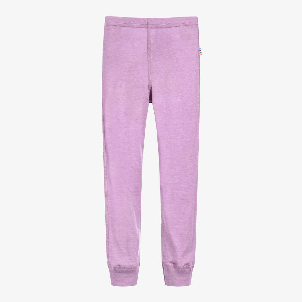 Joha - Purple Wool & Silk Leggings | Childrensalon