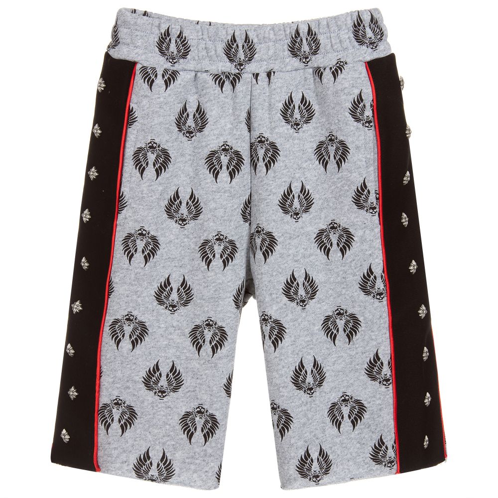 John Richmond JR - Boys Grey Cotton Jersey Shorts | Childrensalon