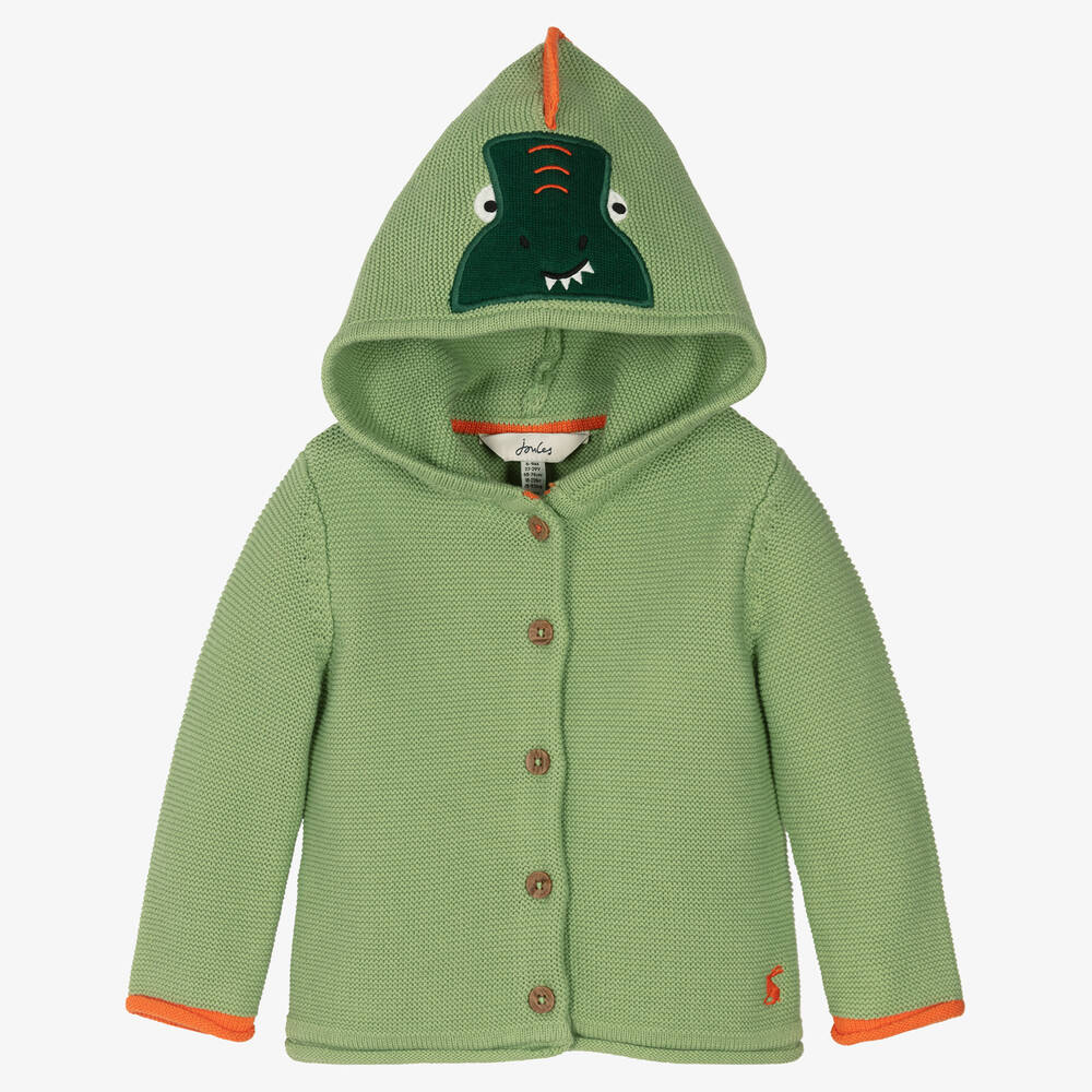 Joules - Grüne Dino-Strickjacke für Babys | Childrensalon