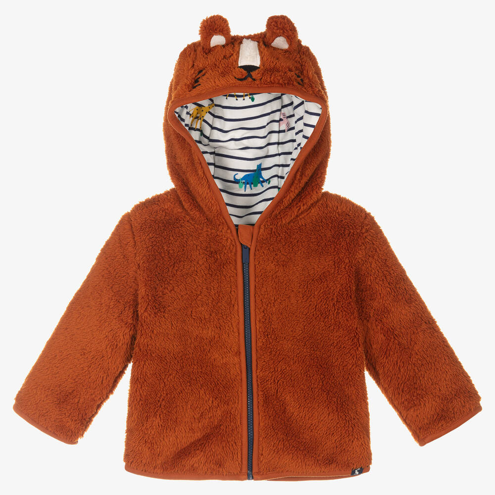 Joules - Sweat capuche orange zippé bébé | Childrensalon
