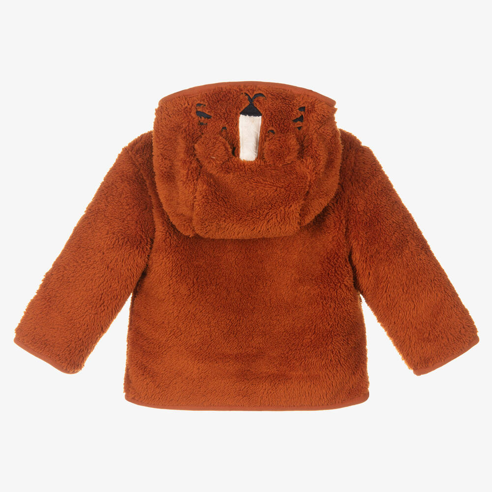 Joules Baby Boys Orange Zip Up Hoodie Childrensalon Outlet