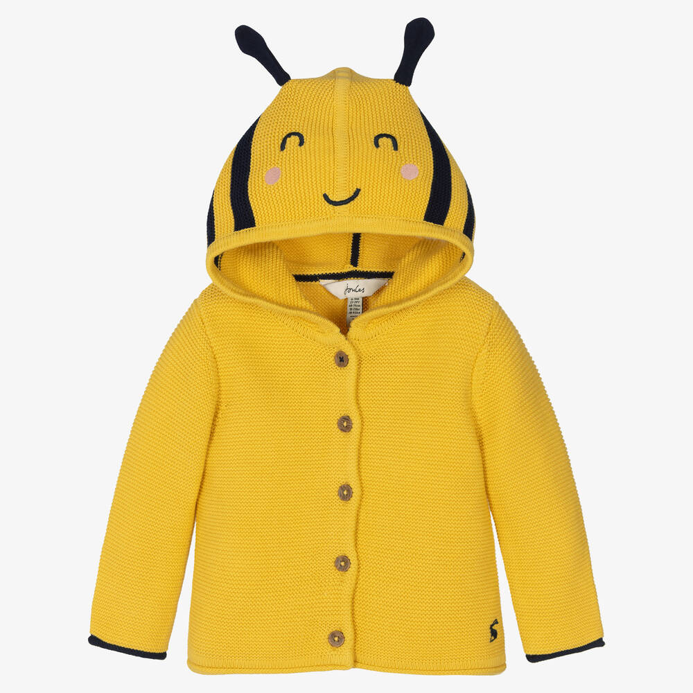 Joules - Cardigan jaune bourdon bébé fille | Childrensalon