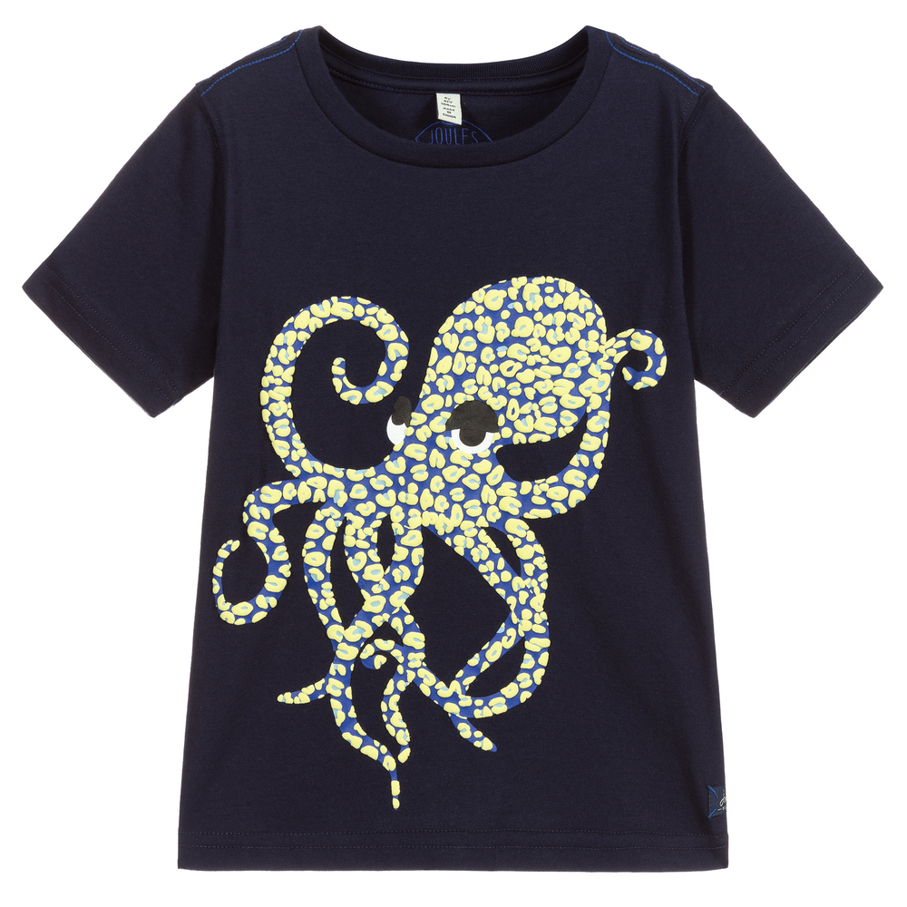 Joules - T-shirt bleu en coton | Childrensalon