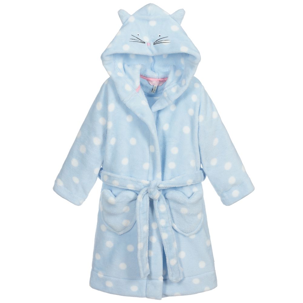 Joules - Peignoir bleu en polaire | Childrensalon